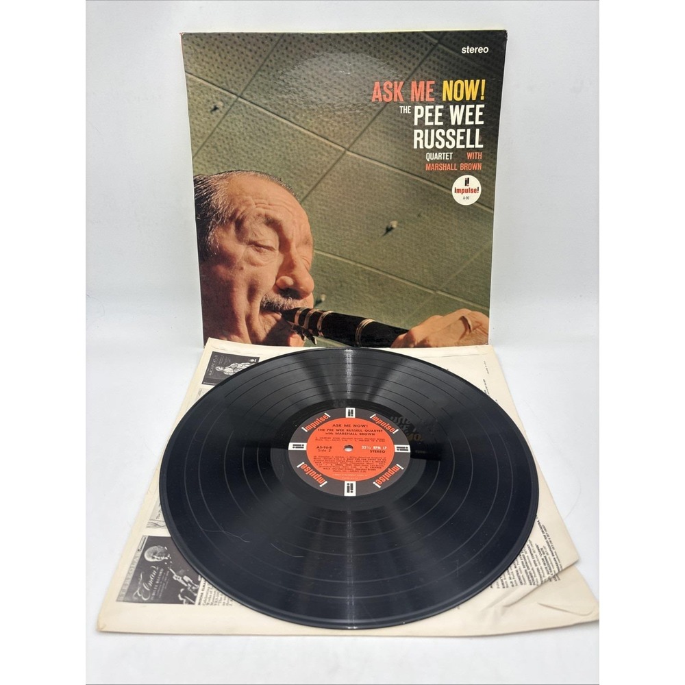 Pee Wee Russell Quartet with Marshall Brown - Ask Me Now! (LP) Impulse AS-96 VG+